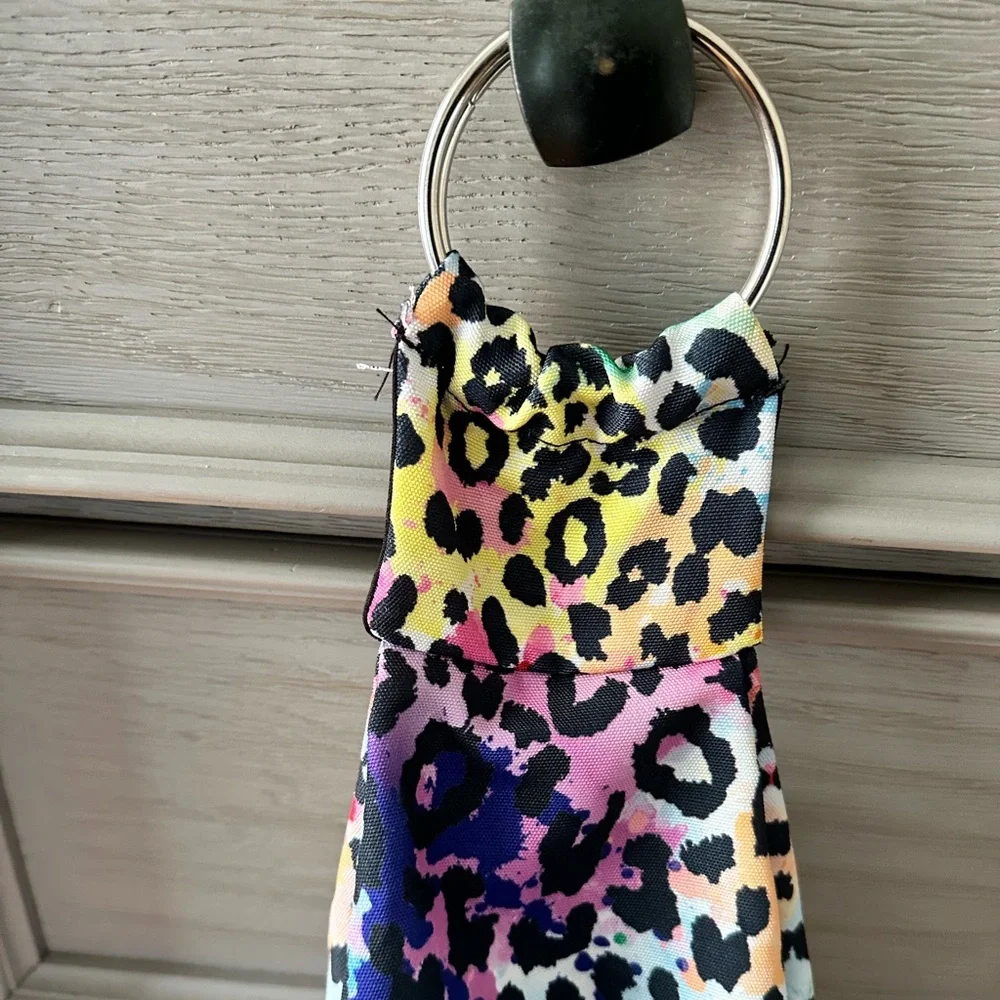 Justice Rainbow Leopard Print Sling Bag Pet Carrier